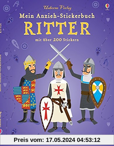 Mein Anzieh-Stickerbuch: Ritter: Usborne zum Mitmachen